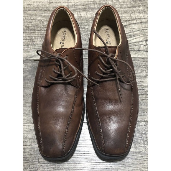 Florsheim Other - Florsheim Men's Oxford Brown Leather Dress Shoes Loafers Lace Up Tie Size 9D